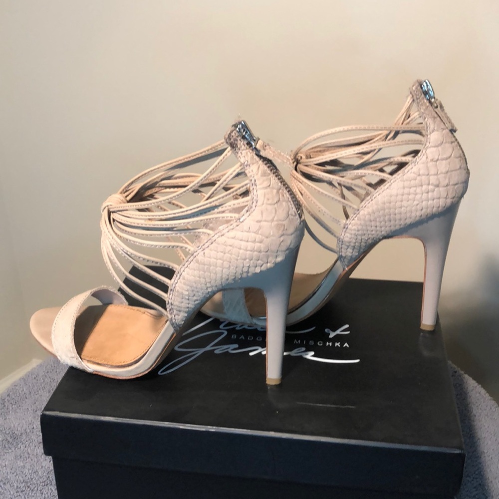 Badgley Mischa Maren Grylea strappy 4 inch heels - Picture 4 of 5